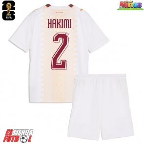 Marruecos Achraf Hakimi #2 Segunda Equipación Niños Mundial 2026 Manga Corta (+ Pantalones cortos)